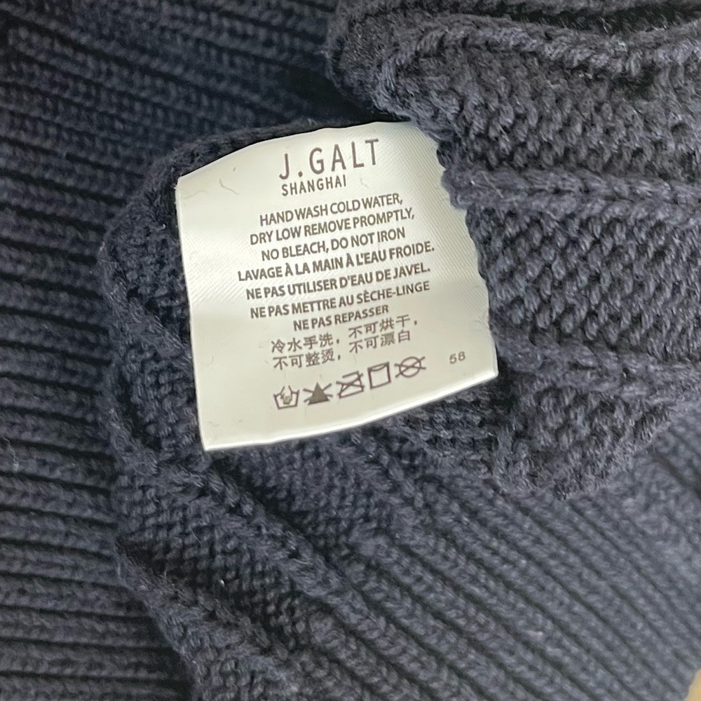 John Galt Brandy Melville Navy blue cable knit sweater vest - Picture 6 of 7